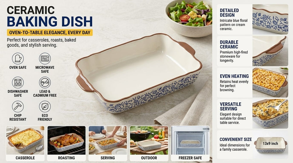 Ceramic baking tray big