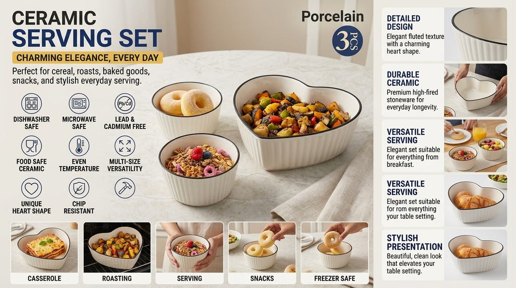 Ceramic pot set of 3