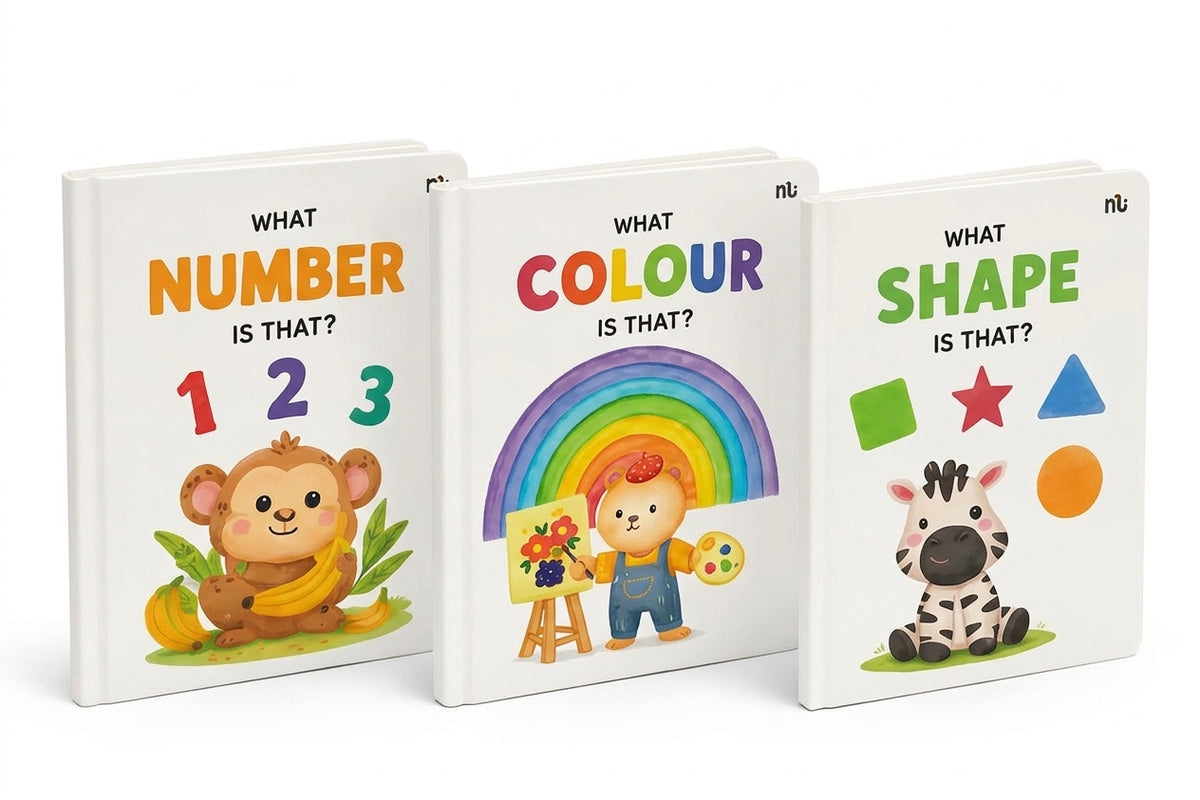 MY FIRST LEARNING * BOOK SET
3 BOARD BOOKS TO LEARN & GROW