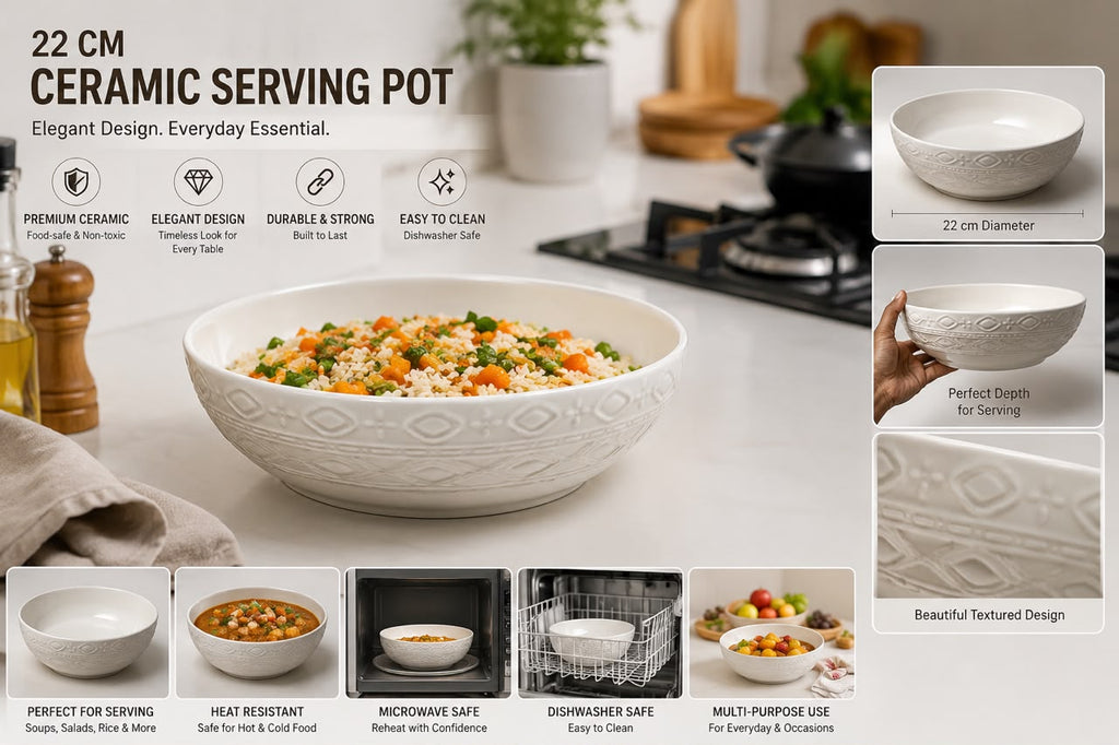 Ceramic serving pot