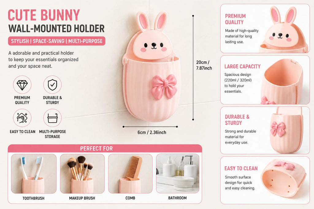 CUTE BUNNY

WALL-MOUNTED HOLDER