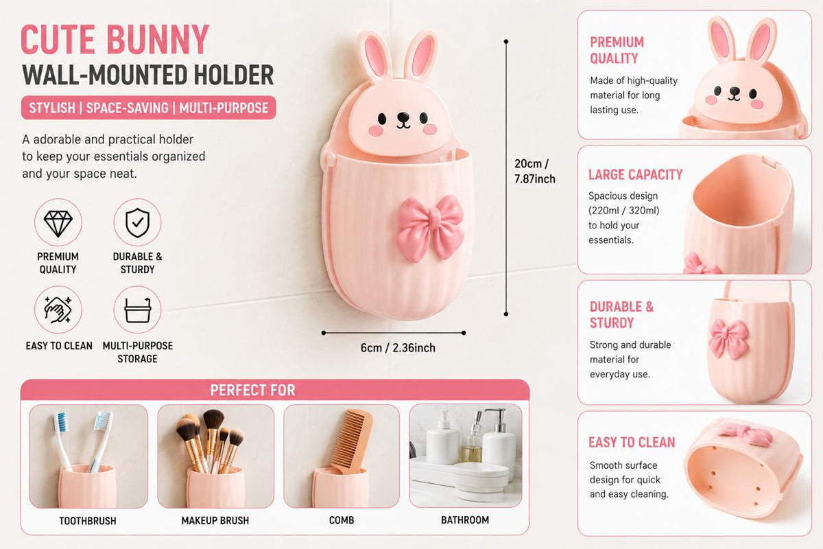 CUTE BUNNY

WALL-MOUNTED HOLDER
