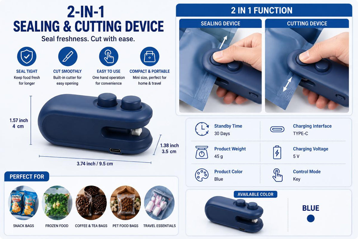 2-IN-1 SEALING & CUTTING DEVICE