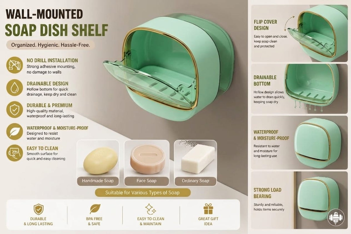 WALL-MOUNTED SOAP DISH SHELF